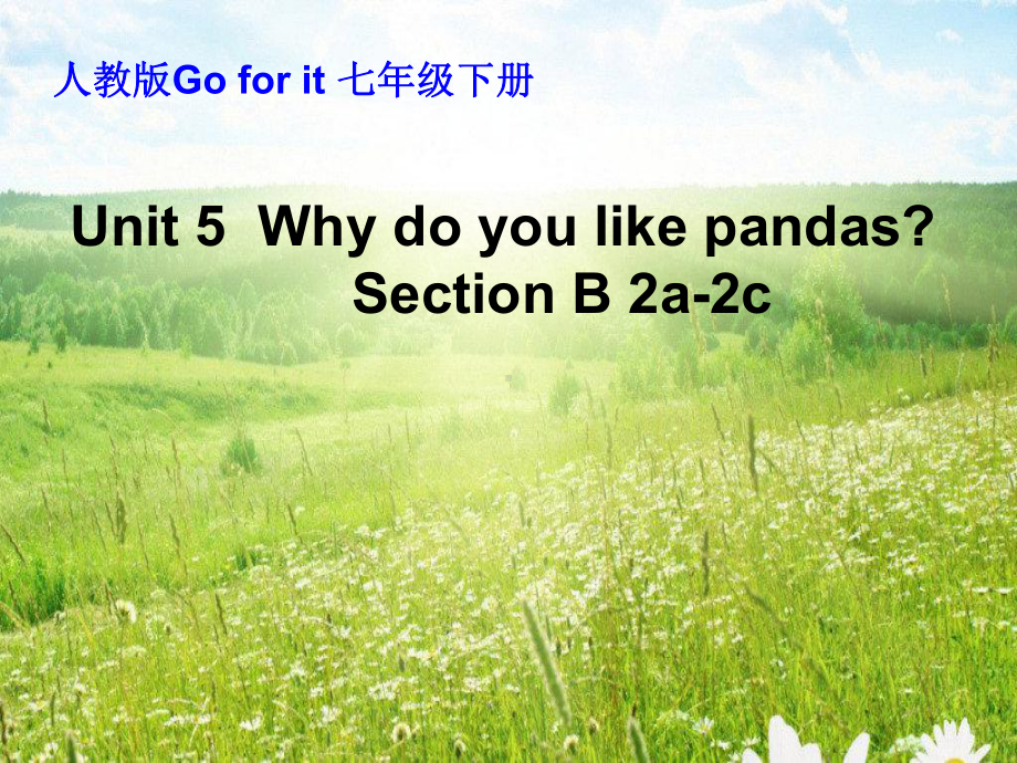 人教版英语七年级下册Unit-5-Why-do-you-like-pandas-？Section-B-2a-2c课件.ppt--（课件中不含音视频）_第1页