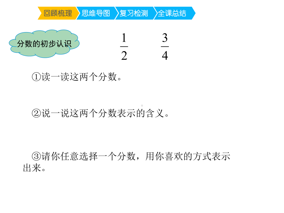 人教版小学数学三年级上册课件：《分数的初步认识复习课》教学课件.ppt_第2页