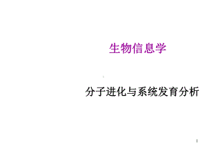 分子进化与系统发育分析演示课件.ppt