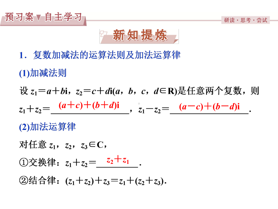 人教版数学选修1-2第三章321复数代数形式的加减运算及其几何意义课件.ppt_第3页