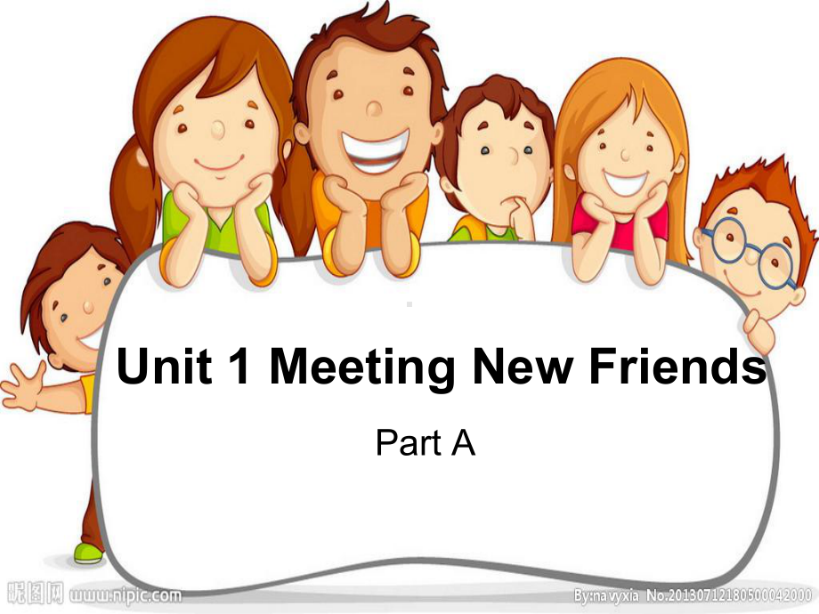 五年级英语上册Unit1MeetingNewFriendsPartA课件1闽教版.ppt--（课件中不含音视频）_第1页