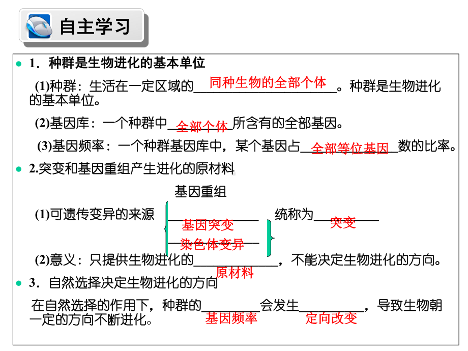 人教新课标高中生物必修二-721种群基因频率的改变与生物进化-课件--(共23张).ppt_第2页