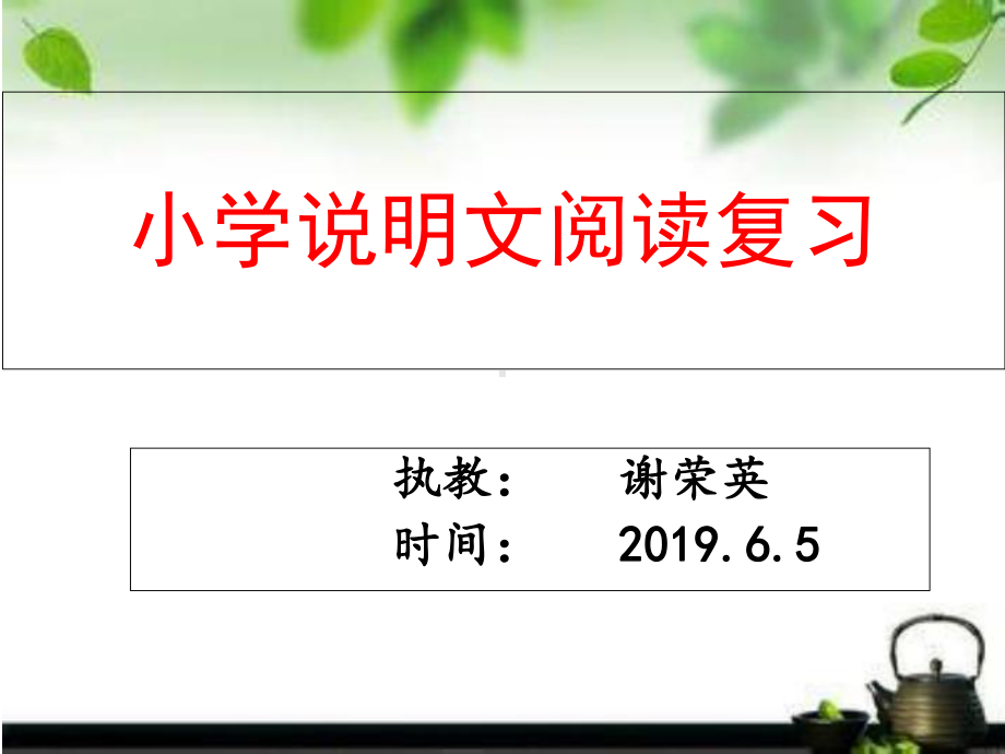 六年级说明文阅读复习公开课课件.ppt_第1页