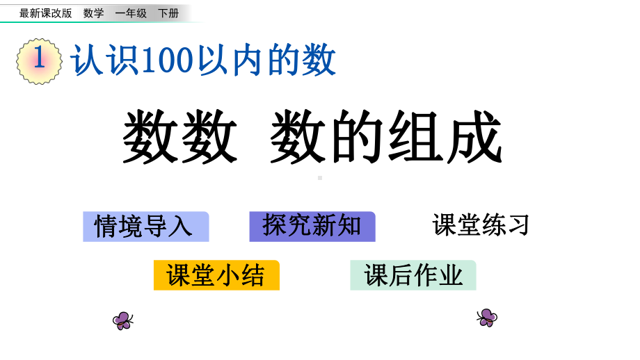 北京课改版一年级数学下册《第1单元-认识100以内的数（全单元）》优质课件.pptx_第1页