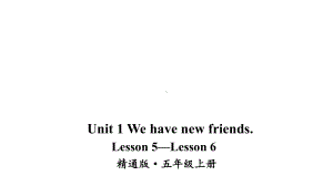 人教精通版五年级上册英语Lesson-5—Lesson-6教学课件.ppt-(课件无音视频)