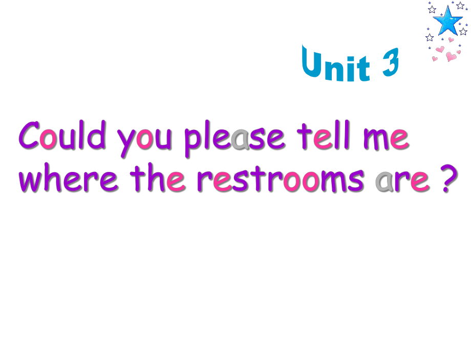 九年级英语全一册Unit-3-Could-you-please-tell-me-where-the-restrooms-are-sectionA课件人教版.ppt--（课件中不含音视频）_第1页