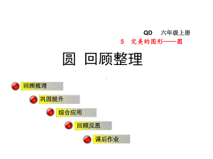 六年级数学上册第五单元圆(回顾整理)课件青岛版.ppt