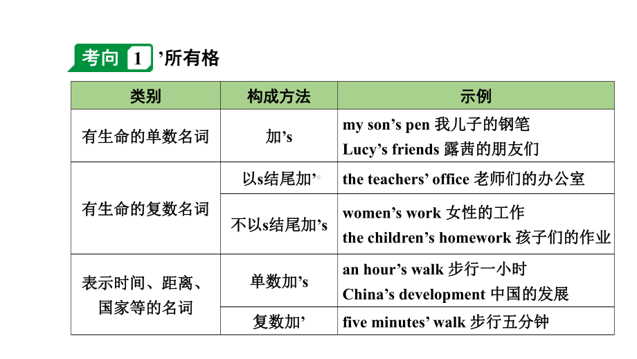 初三中考二轮复习专题一名词复习课件(共38张).pptx_第3页