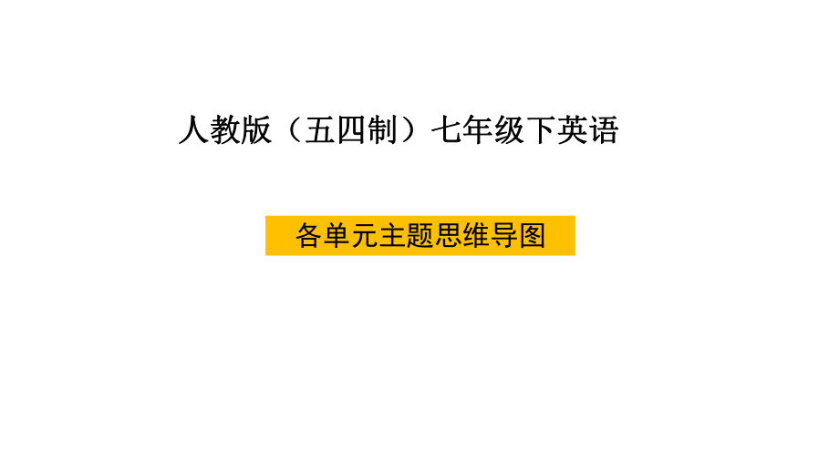 人教版(五四制)七年级下英语主题思维导图课件.pptx_第1页