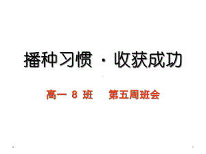 习惯养成教育主题班会课件：播种习惯+·收获人生.ppt