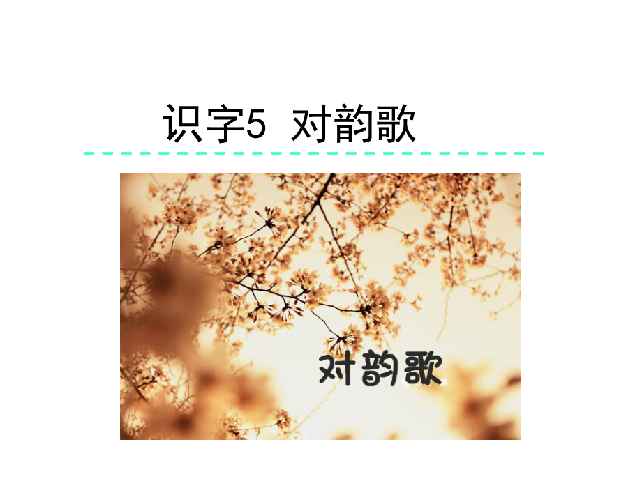 人教版一年级语文《识字5-对韵歌》课件.pptx_第2页