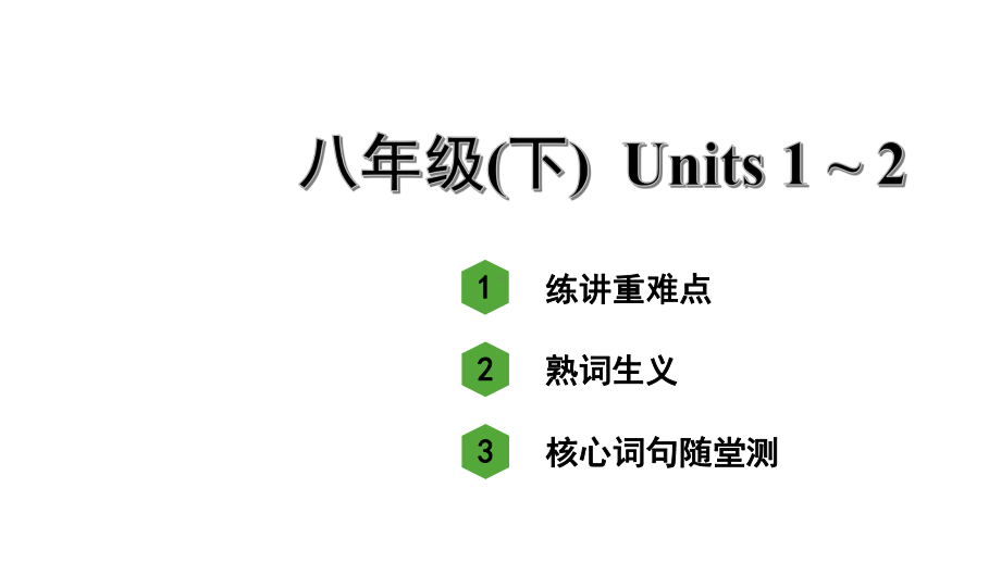 人教版中考英语知识点复习-八年级(下)-Units-1~2课件.ppt_第1页