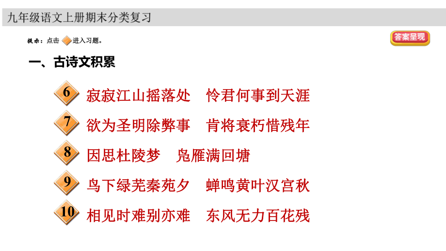 九年级语文上册期末分类复习文古诗文积累与古诗词鉴赏课件.pptx_第3页