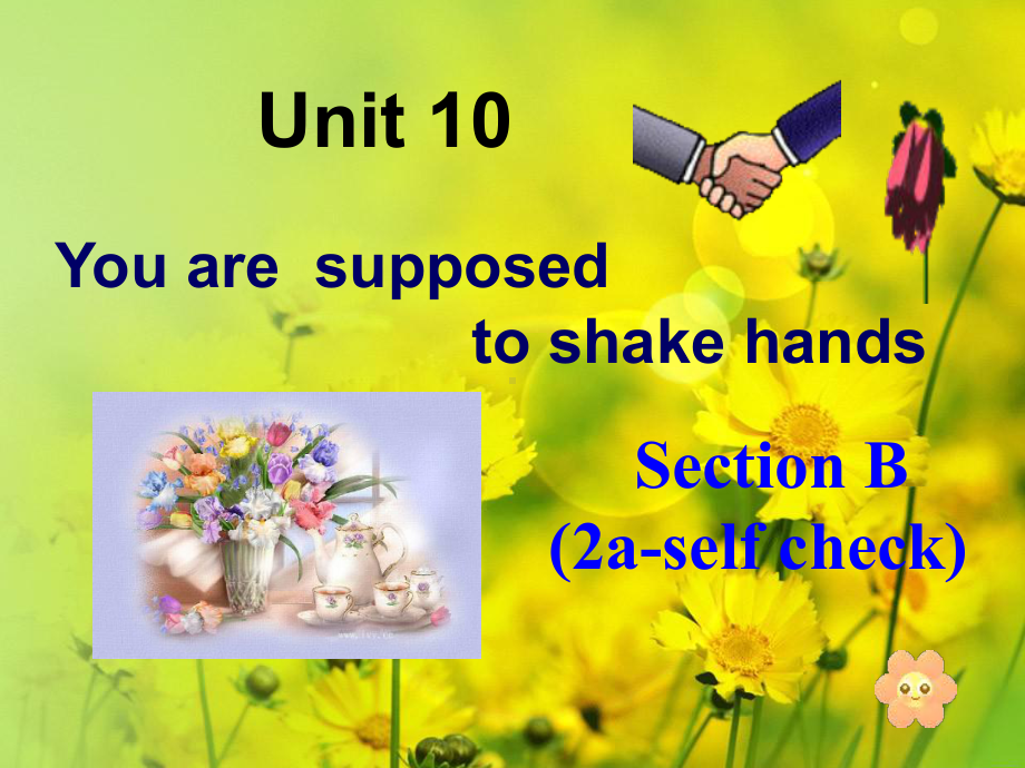 人教版九年级下册英语Unit-10-You’re-supposed-to-shake-handsSection-B-公开课课件.ppt（无音视频素材）_第1页