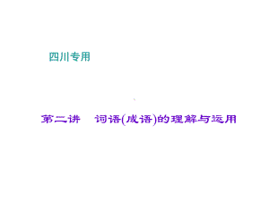 中考语文总复习第1部分语言积累与运用第二讲词语成语的理解与运用课件.ppt