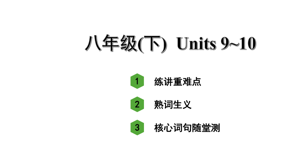 人教版中考英语知识点复习-八年级(下)Units-9~10课件.ppt_第1页