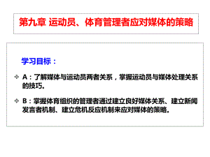 体育公共关系课件第九章运动员、体育管理者应对媒体的策略.ppt