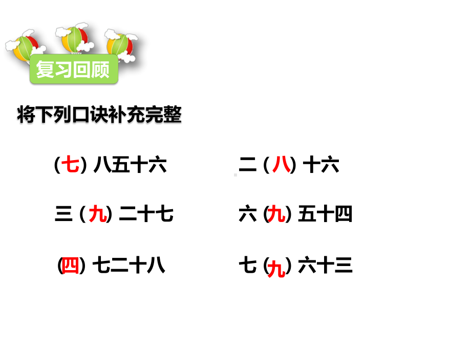 人教版数学二年级下册：第一课用7、8、9的乘法口诀求商(课件).pptx_第2页