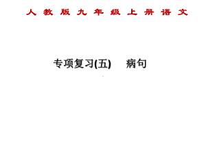 人教版九年级上册语文：专项复习《病句》课件.ppt