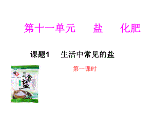 人教版五四制九年级化学全第四单元课题1-生活中常见的盐第一课时教学课件共22张-(共22张PP.ppt