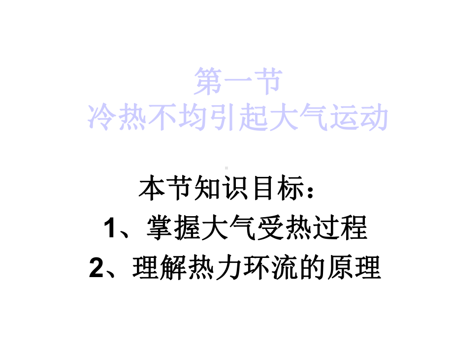 人教版高中地理必修一第二章第一节-冷热不均引起大气运动-课件(共29张).ppt_第1页