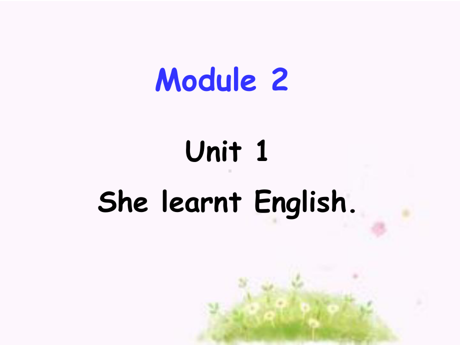 五年级英语下册Module2Unit1《ShelearntEnglish》课件.ppt--（课件中不含音视频）_第1页