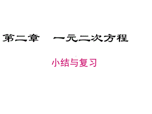 九年级数学上册2一元二次方程小结与复习课件(新版)北师大版.ppt