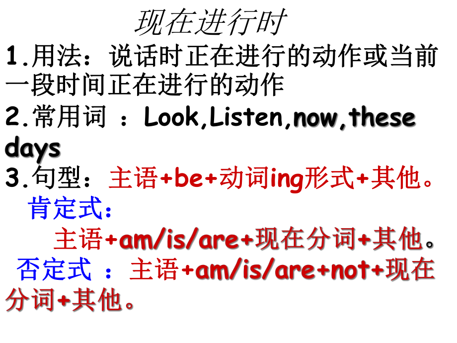 人教PEP版英语六年级下册《现在进行时态讲与练1》课件.ppt_第2页