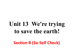 人教版九年级下册英语Unit-13-Section-B(3a-Self-Check)课件.ppt--（课件中不含音视频）