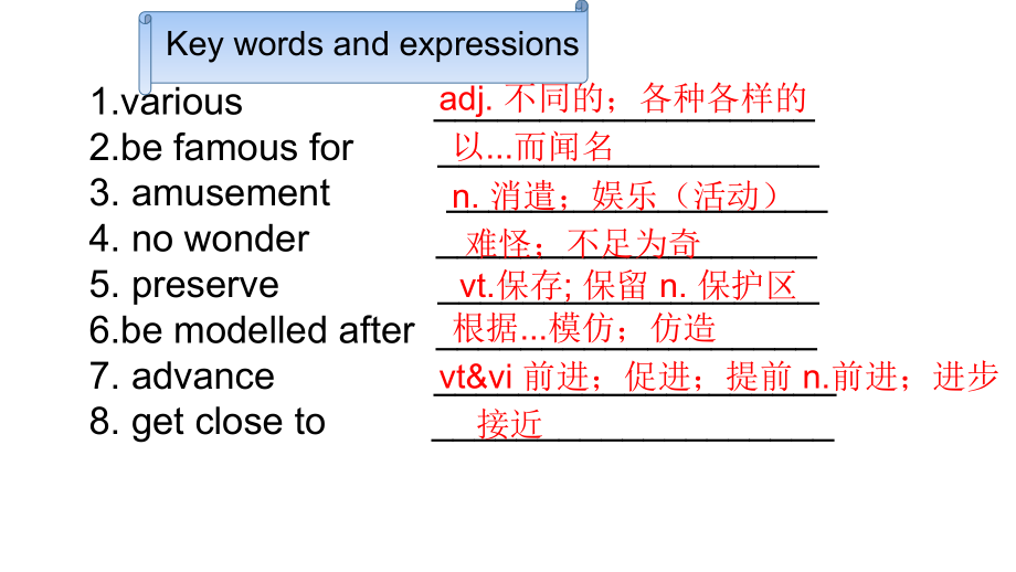 人教版高中英语必修四Unit5-Theme-Parks-Period-1-Vocabulary课件(.ppt--（课件中不含音视频）_第3页