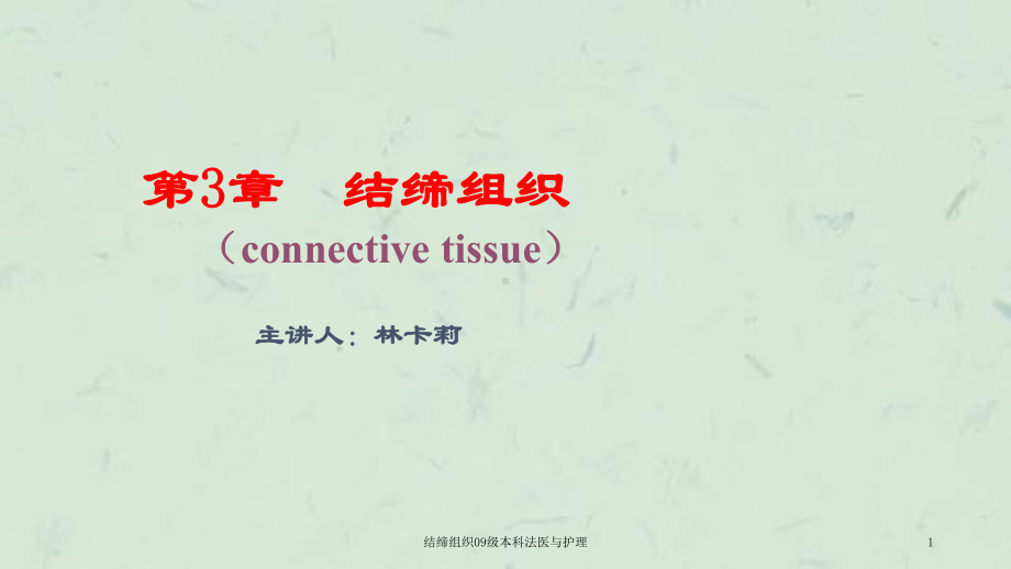 结缔组织09级本科法医与护理课件.ppt_第1页