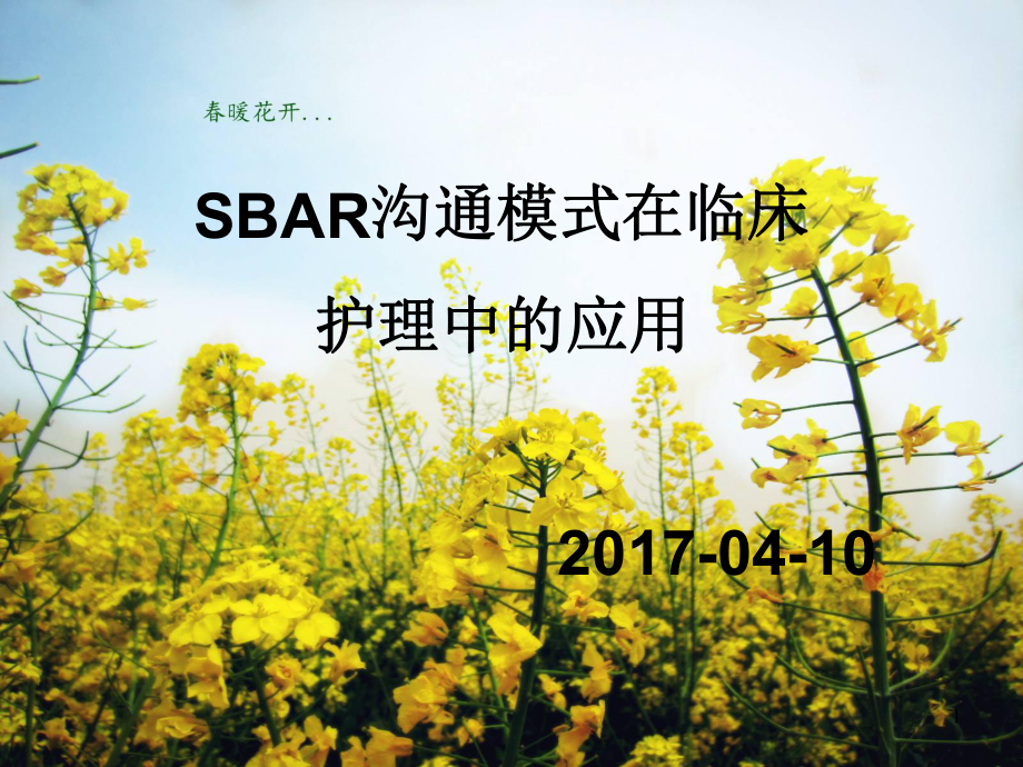 SBAR沟通模式课件.ppt_第1页