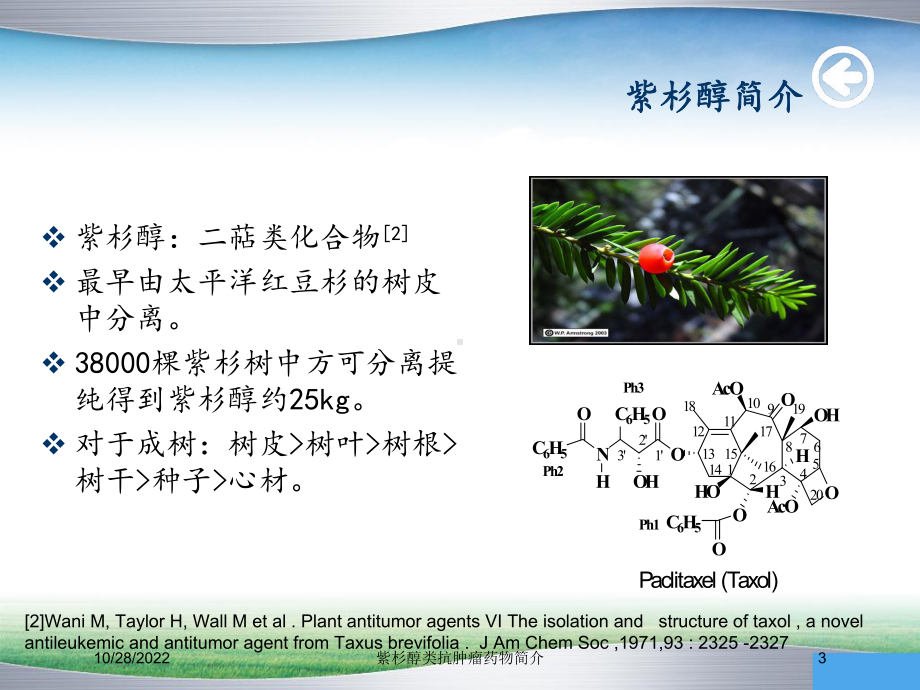 紫杉醇类抗肿瘤药物简介培训课件.ppt_第3页