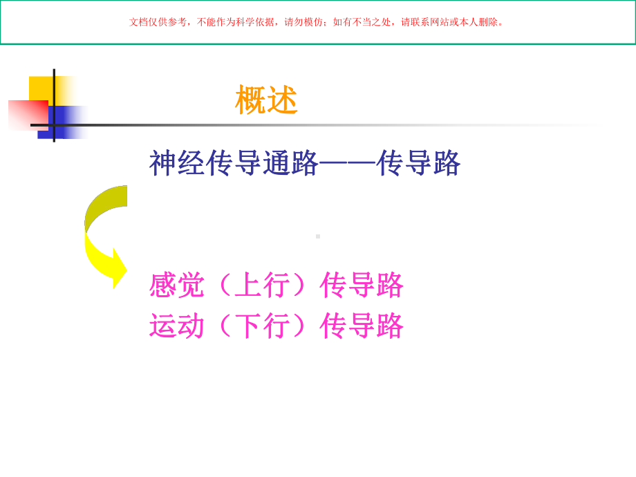 神经系统的传导通路医学知识讲座培训课件.ppt_第1页