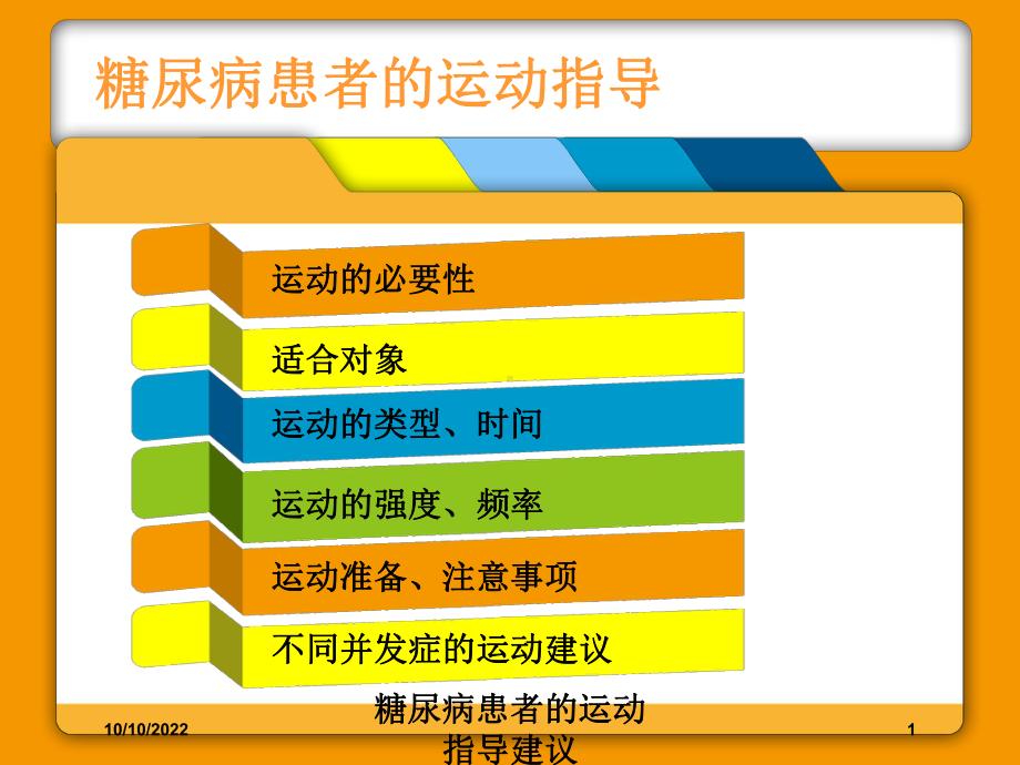 糖尿病患者的运动指导建议培训课件.ppt_第1页