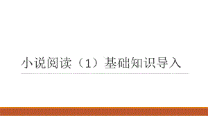 2021高考语文小说阅读专项训练基础知识指导课件.pptx