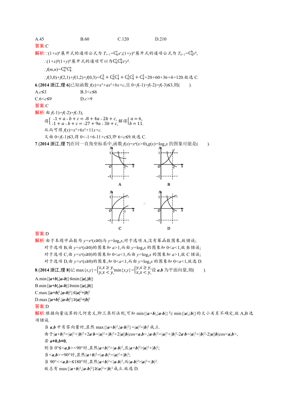 2014年普通高等学校招生全国统一考试数学(浙江卷)理.docx_第2页