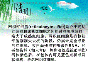 网织红细胞检测进展和其临床应用课件.ppt