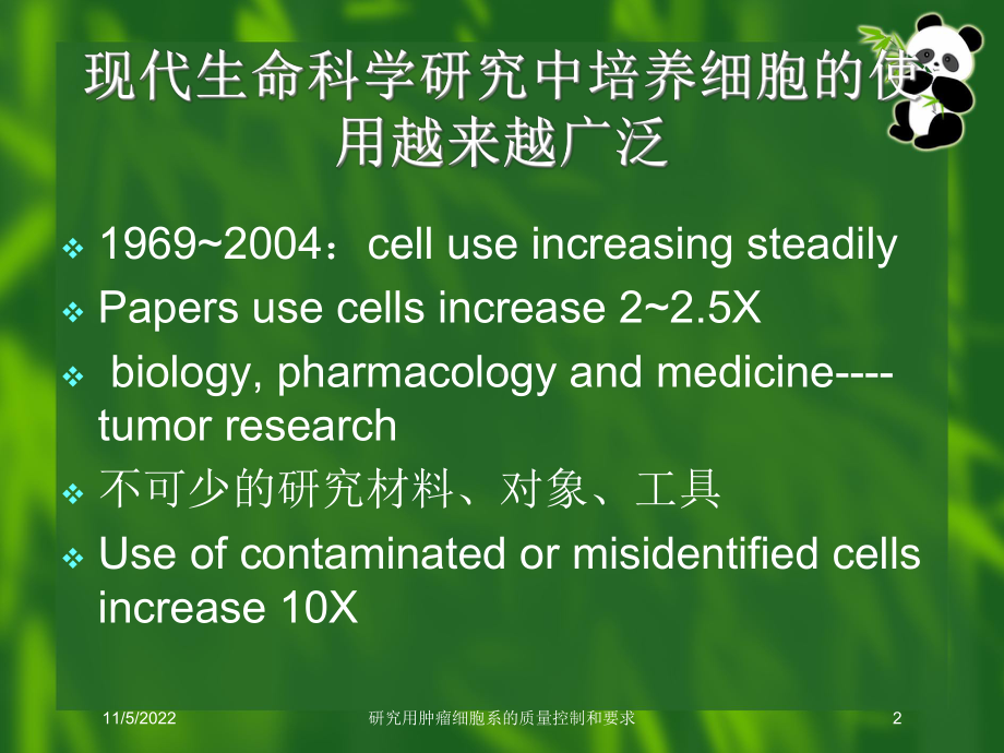 研究用肿瘤细胞系的质量控制和要求培训课件.ppt_第2页