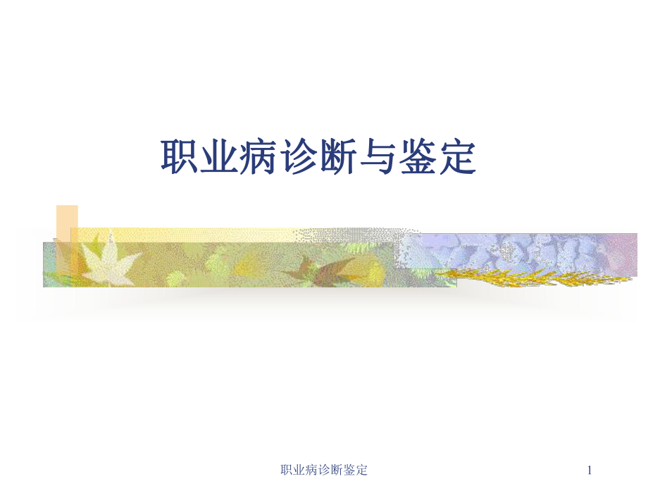 职业病诊断鉴定课件.ppt_第1页