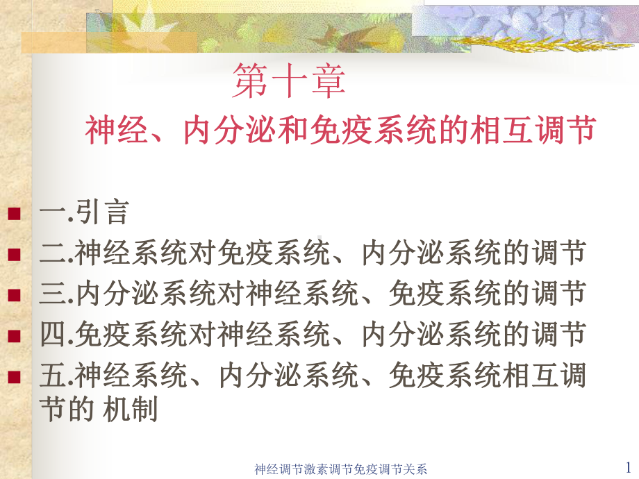 神经调节激素调节免疫调节关系课件.ppt_第1页