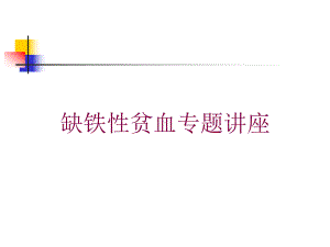 缺铁性贫血专题讲座培训课件.ppt