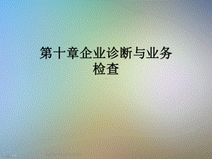 十章企业诊断与业务检查课件.ppt