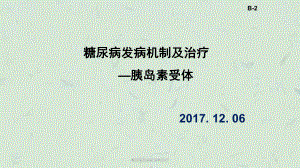 糖尿病发病机制和治疗课件.ppt