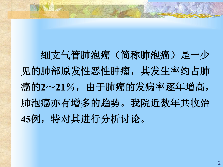 细支气管肺泡癌的影像诊断教学课件.ppt_第2页