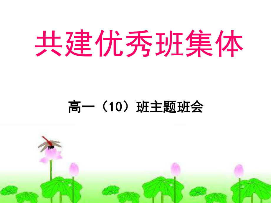 G10共建优秀班集体课件.ppt_第1页