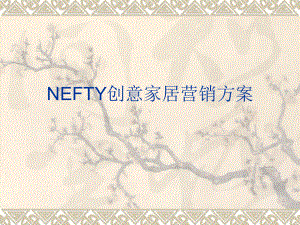 NEFTY创意家居营销方案课件.ppt