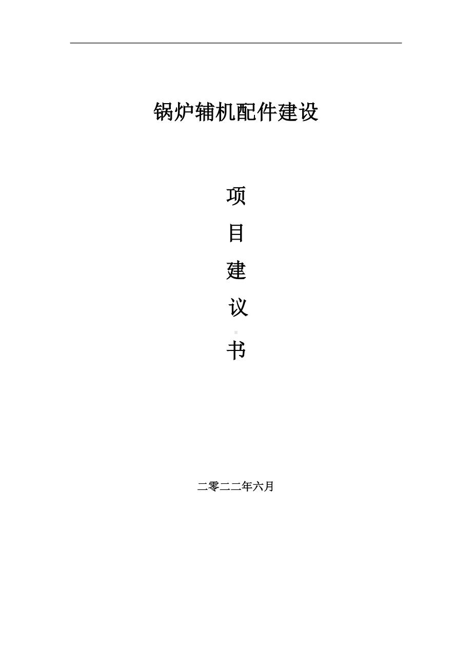 锅炉辅机配件项目建议书（写作模板）.doc_第1页