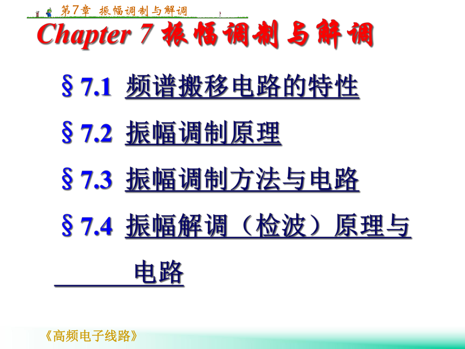 Chapter-7振幅调制与解调解析课件.ppt_第1页