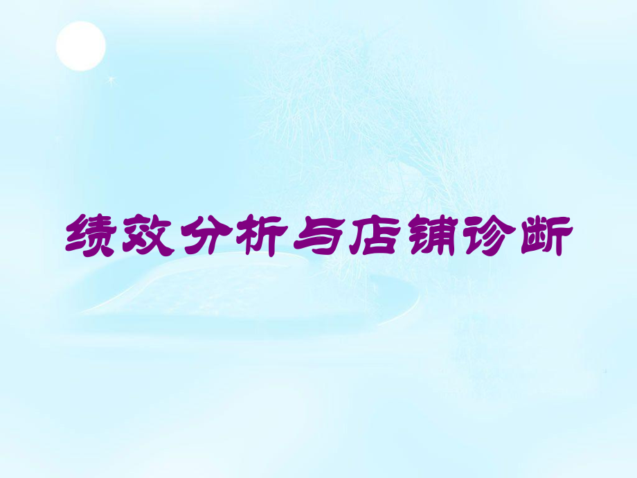 绩效分析与店铺诊断培训课件.ppt_第1页